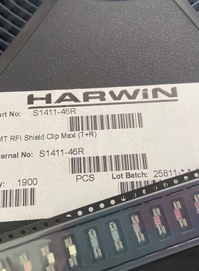 美国原装HARWIN 弹片夹连接器S1411-46R 连接器配件屏蔽夹