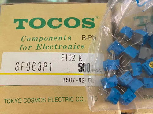 原装日本TOCOS 单圈顶调 精密可调电阻GF063P1B102K同用3362P 1K