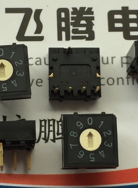 台湾圆达DIP RH4A-10R-V-B 0-9/10位旋转编码开关 正码4:1 l立式