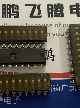 美国CTS 贴片10位琴键式拨码开关219-10LPSTR 2.54mm间距 平拨10P