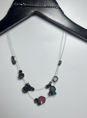 圆环浮雕双层项链欧美范圣迪家