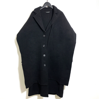 圣迪家女士平驳领披肩两件套毛呢大衣绵羊毛66%1835