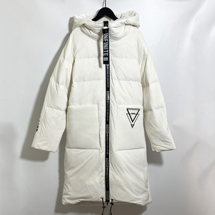 圣迪家女士休闲立领连帽厚款 羽绒服2411