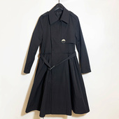 收腰酷帅长款 圣迪家女式 休闲搭片修身 风衣外套1804