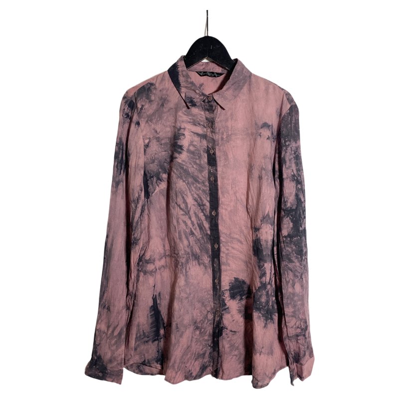 圣迪折扣女士晕染文艺复古长袖衬衫0578