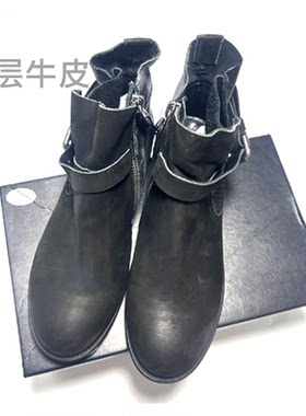 圣迪家真皮休闲高邦女鞋
