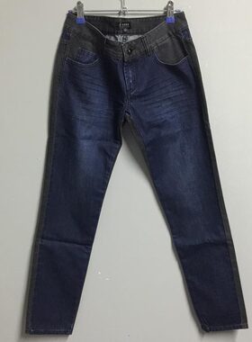 圣迪家女式全棉拼接色低档牛仔裤