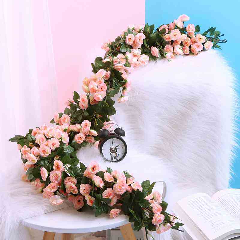 仿真玫瑰花藤壁挂假花藤条空调管道遮挡婚礼吊篮藤椅装饰花藤绢花,鲜花速递/花卉仿真/绿植园艺,仿真花,淘宝优惠券,粉丝福利购,淘宝优惠卷