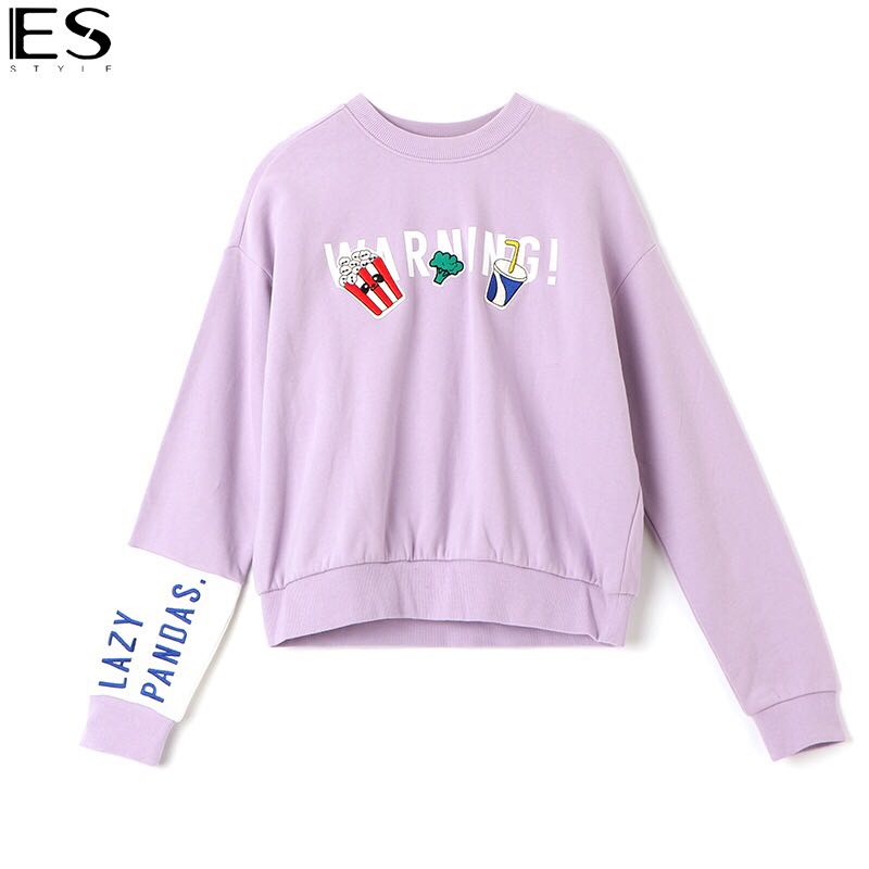 艾格etam折扣店薄荷绿抓绒卫衣