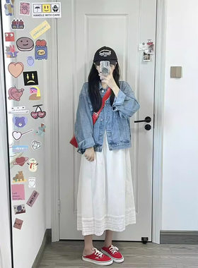 150小矮个子港味复古牛仔外套女百搭夹克长袖上衣xs显高短款春秋