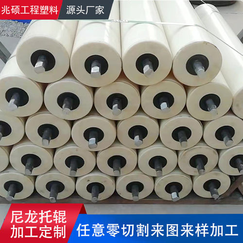 塑料托辊加工无动力滚筒输送带轮流水线胶轮托滚尼龙滚轮尼龙滚轴