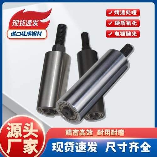 电镀滚筒滚筒流水线输送带不锈钢线托辊滚轴传送带双轴承胶滚轮
