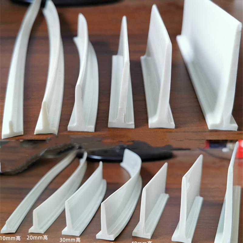 输送带挡板工业爬坡挡条导条防跑偏白色墨绿色T型PU流水线皮带隔