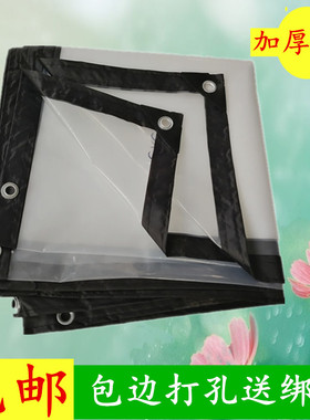 透明加厚包边打孔防雨防水塑料布阳台窗户花卉保温防寒大棚膜包邮