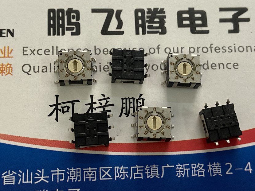 进口美国CTS 220AMA10R 旋转编码开关0-9/10位 贴片6脚 7.2x7.2mm