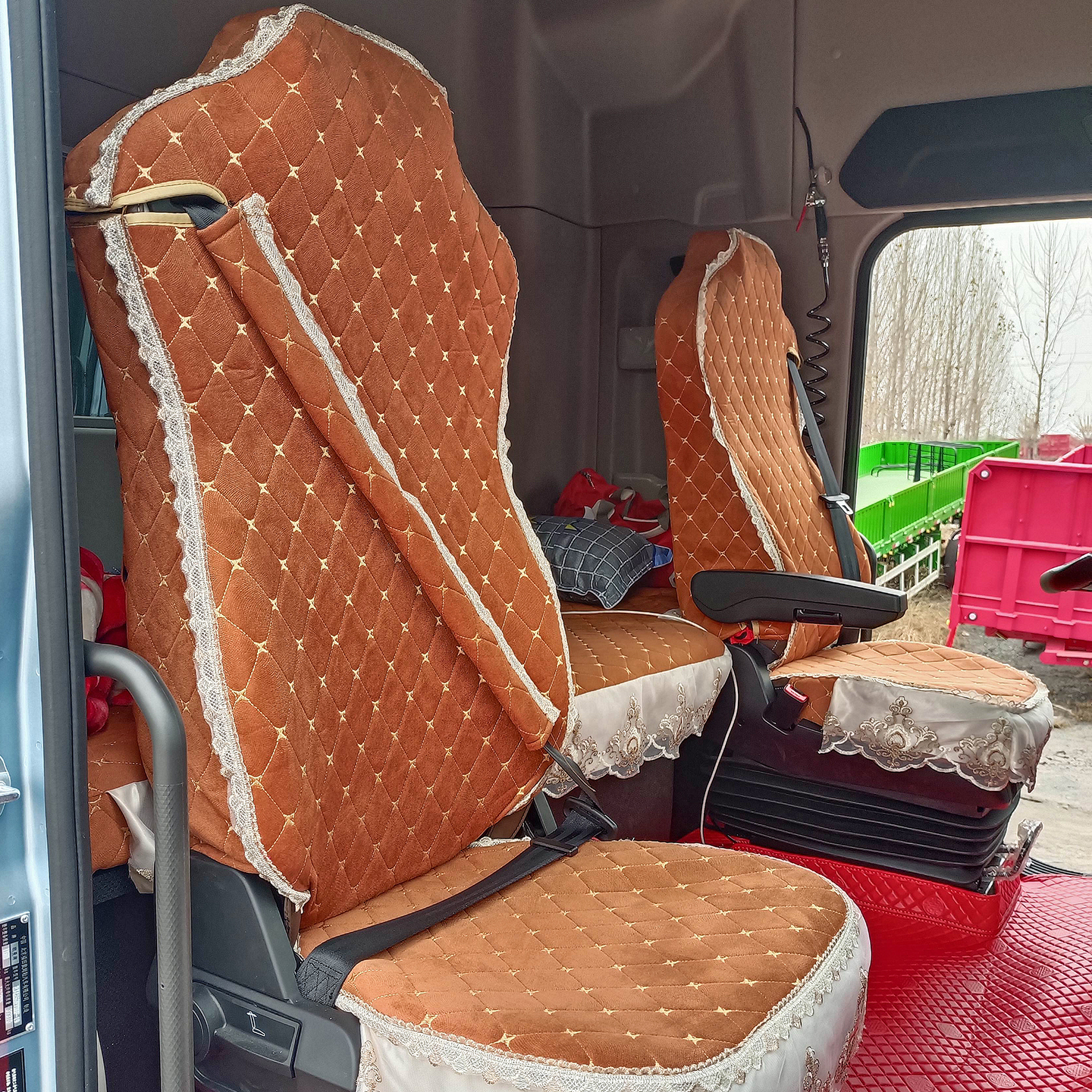 大货车专用植绒座套卧铺垫套