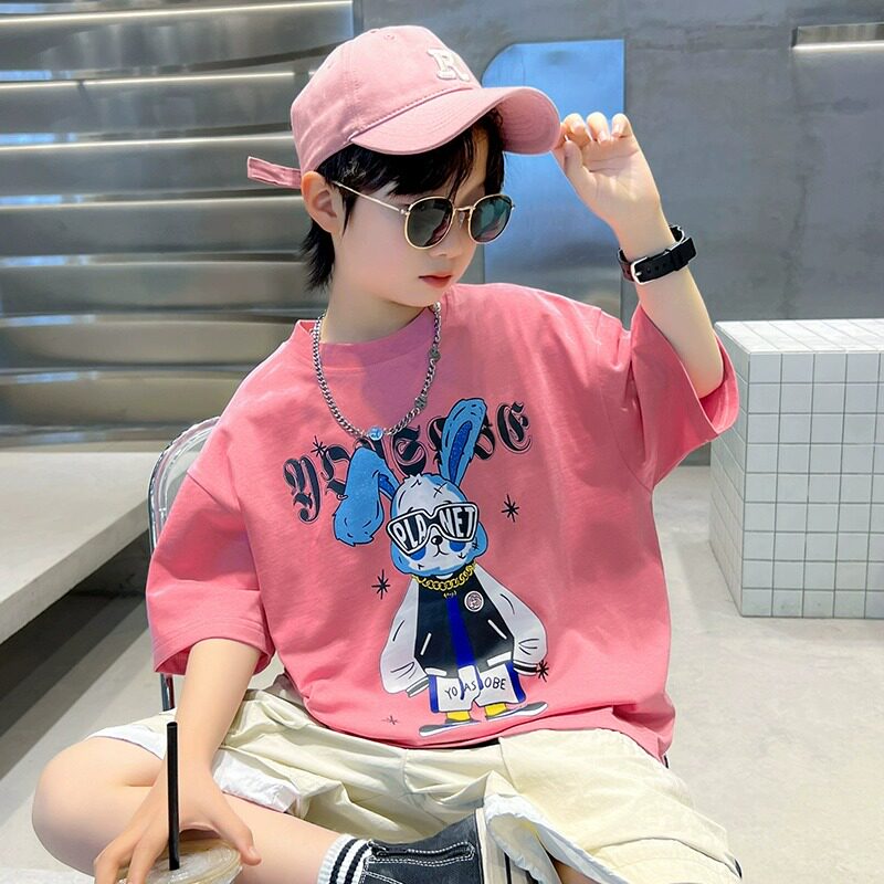 (精梳纯棉)童装男童短袖t恤夏季新款韩版儿童宝宝半袖上衣中小童