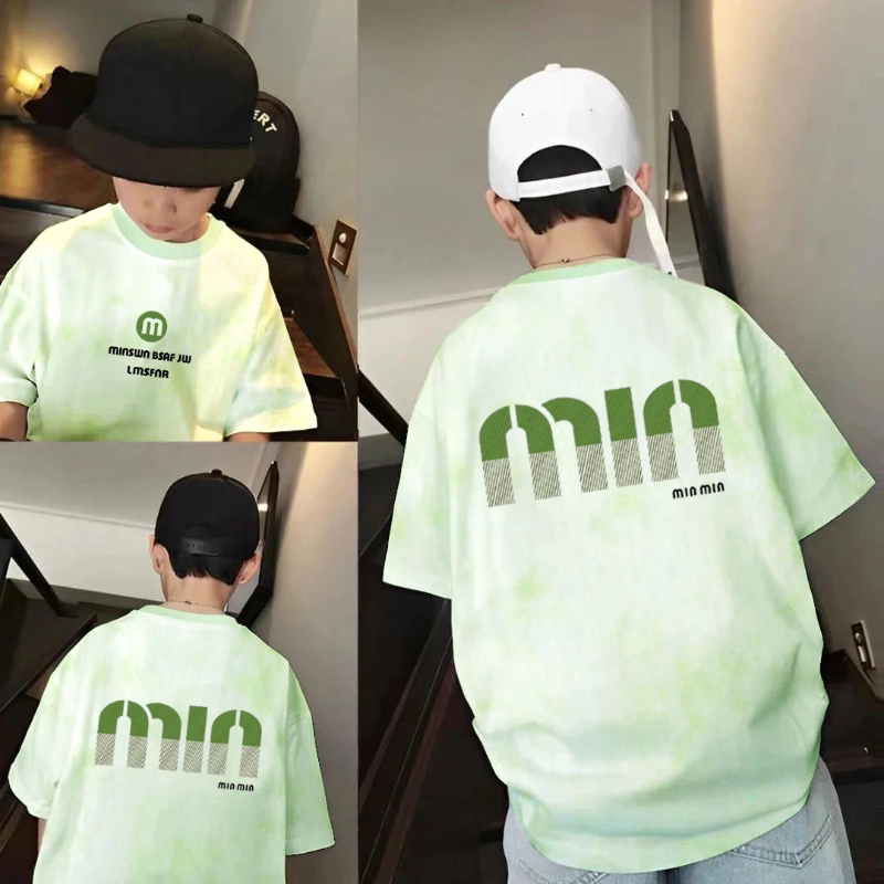 (纯棉实体品质)亲子童装男童t恤短袖夏装儿童中大童男孩上衣宽松