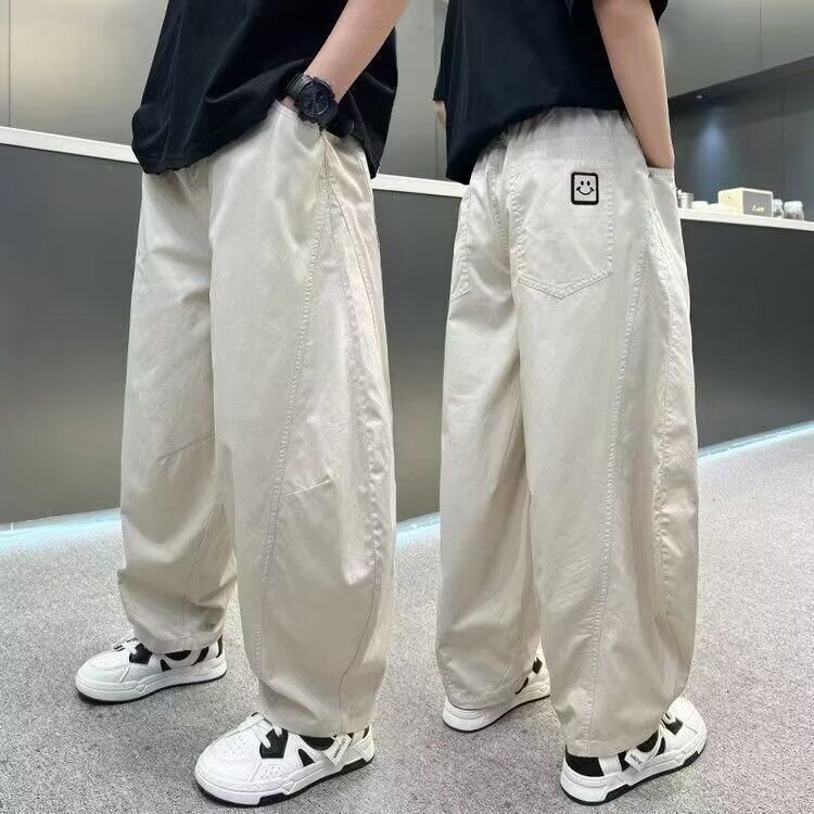 男童中大童薄款弯刀裤中大童宽松防蚊长裤韩版百搭洋气儿童休闲裤