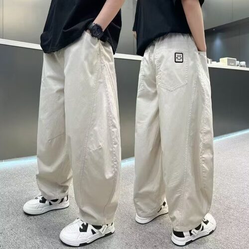 男童中大童薄款弯刀裤中大童宽松防蚊长裤韩版百搭洋气儿童休闲裤