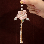 旗袍盘扣挂件流苏玫瑰花压襟扣手工编织纽扣衬衫 饰辅料扣子 礼服装