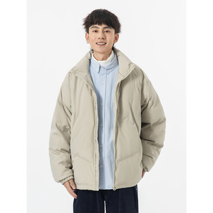 加厚宽松棉服男 日系CityBoy纯色立领棉衣外套冬季 YOKE STUDIO