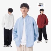 衬衫 YOKE 纯色长袖 日系CityBoy新款 男女宽松休闲百搭衬衣 STUDIO