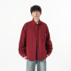 STUDIO 男春秋新款 美式 衬衫 安可拉红休闲衬衣 复古酒红色长袖 YOKE