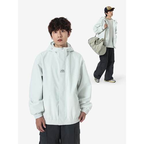 秋冬防风宽松连帽夹克