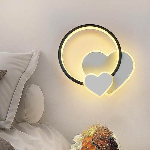 卧室铁艺现代简约led壁灯床头灯