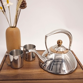 美货PALM烧水壶冲茶壶咖啡壶茶漏18 10不锈钢复合底加厚出口原单