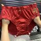 新款 本命运新年红色丝绸缎面中腰高弹包臀发财暴富棉裆丝滑三角裤