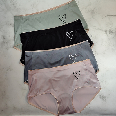 石墨烯女士中腰无痕冰丝抗菌内裤