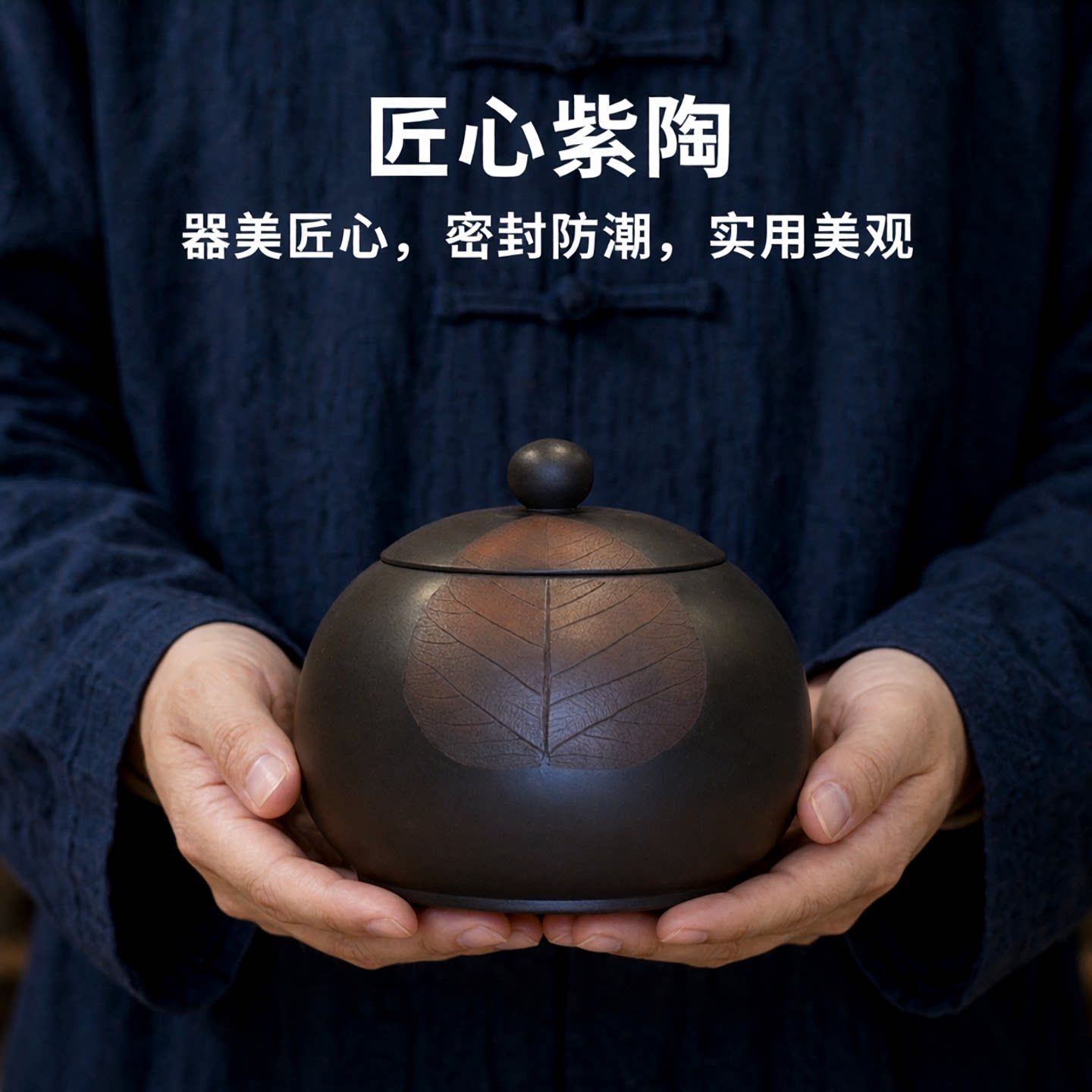 匠心紫陶茶叶罐手工家用密封防潮茶叶罐
