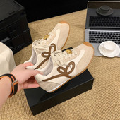 女2026春季 新款 时尚 内增高软底复古阿甘鞋 运动休闲百搭真皮德训鞋