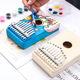 绘画拇指琴diy卡林巴琴17音入门手工画画儿童幼儿园教学自制乐器