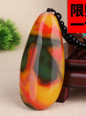 彩玉籽料原石把件新疆和田玉