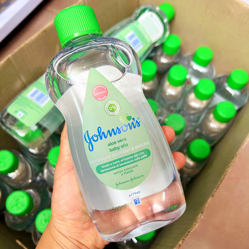 绿油油进口强生清爽淡香Johnson’s 润肤油bb按摩油顺滑保湿爽