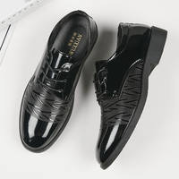 Leather shoes for men, black suit for men, soft-soled men, business formal wear for interviews, casual shoes for young people, best man, wedding shoes thumbnail 2