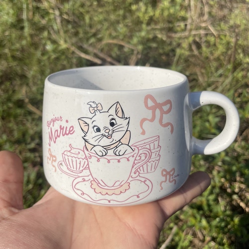 正单带底标玛丽猫咖啡杯可爱卡通陶瓷马克杯高颜值喝水杯杯子家用