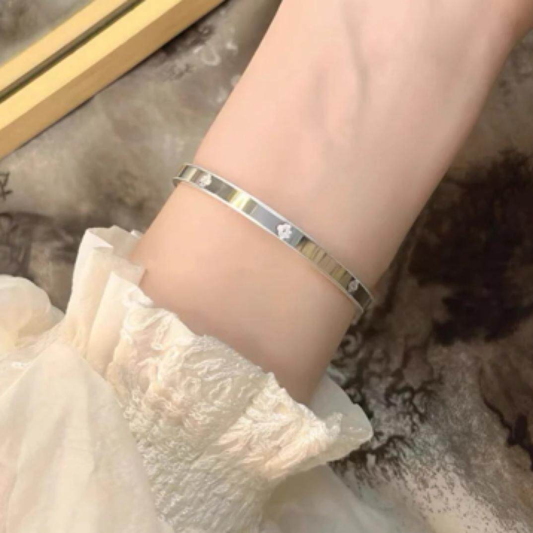 阿星手作足银999.9四叶草手镯