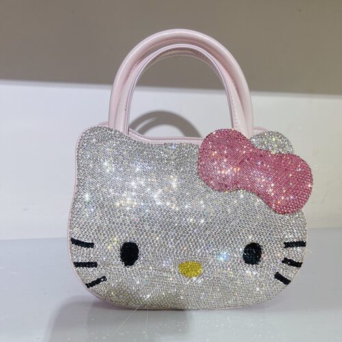 镶钻HelloKitty美乐蒂高颜值公主风轻奢手提包斜挎女包