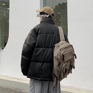新款加厚宽百搭棉衣PU皮冬季潮牌棉服外套冬季潮面包服C217P70图片