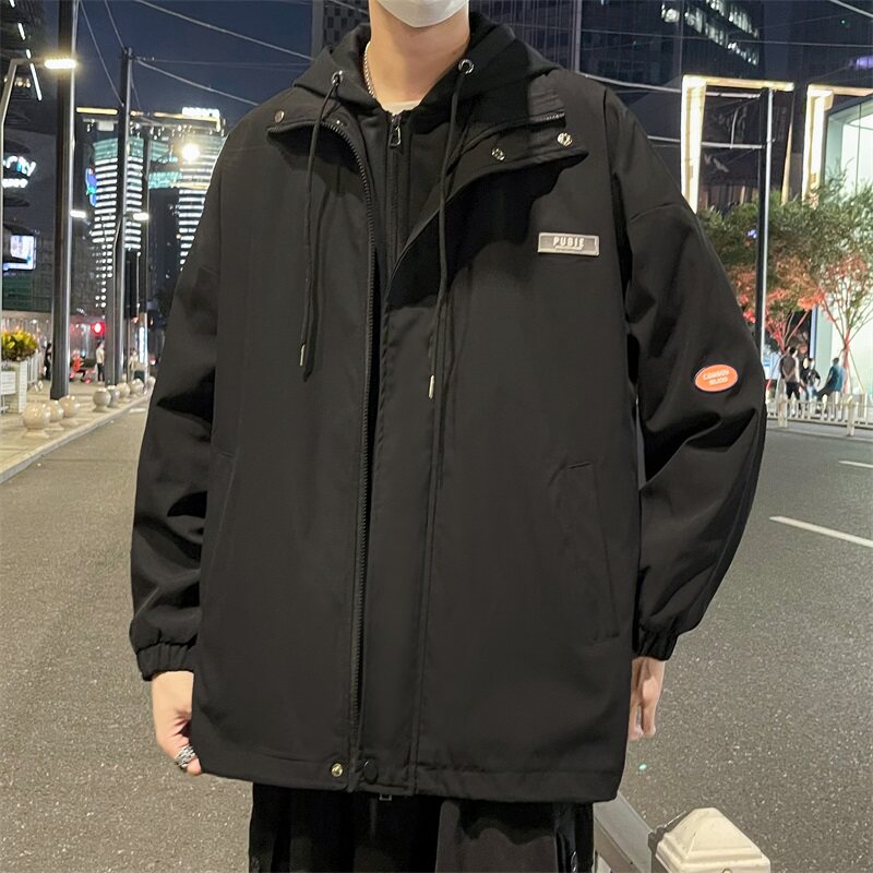 秋款新品假两件连帽男女休闲夹克外套JK2122-JK303-P-65,男装夹克,星座1109-2