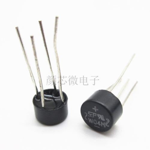 SEP整流桥 W04M 圆型 圆桥 四脚直插 DIP4 1A400V 桥堆 4脚整流器