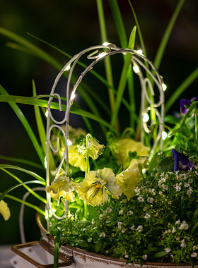 趣味铁艺欧式迷你拱门花盆装饰微景观庭院造景摆件创意花园杂货