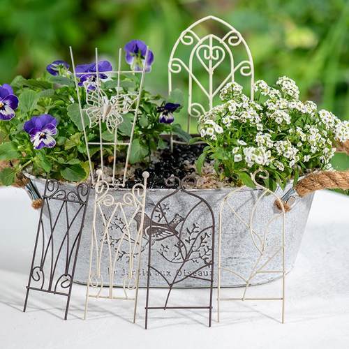 网红铁艺花园装饰大门微景观铁门小绿植盆栽装饰花卉造型DIY材料