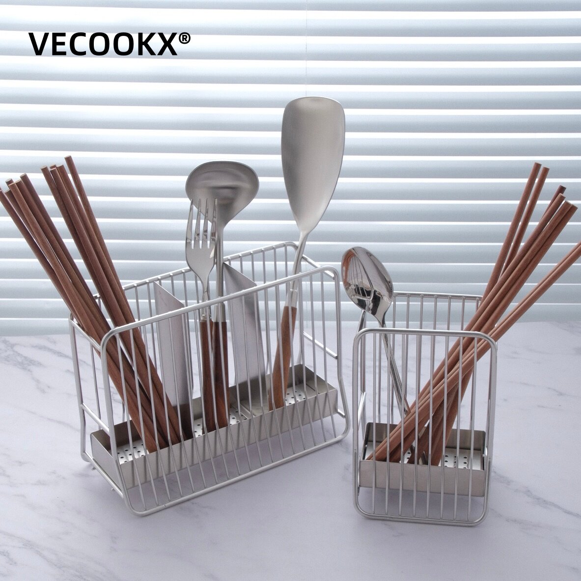 VECOOKX304不锈钢沥水筷子架图片