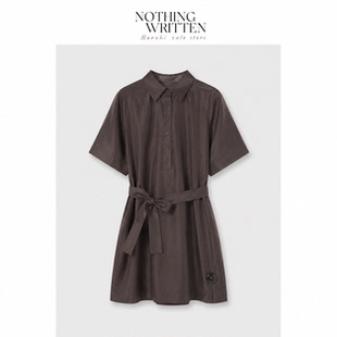 【现货】Nothing Written Narchi女装标准版型系带连体短裤深褐色