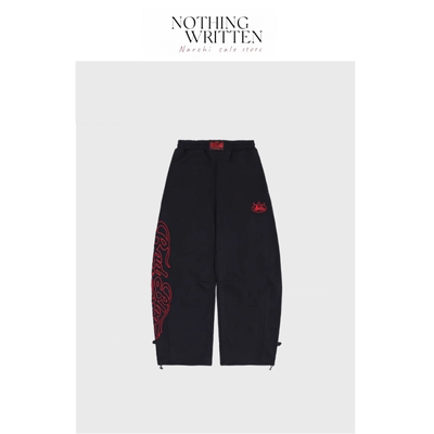 【现货】Nothing Written Narchi辣妹宽松休闲裤街头运动阔腿长裤